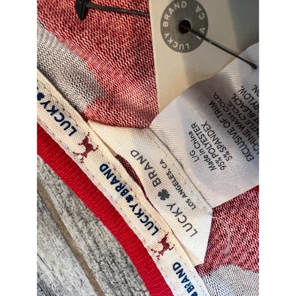 NWT Lucky Brand Pajamas One piece Romper Large Buffalo Plaid w Socks Lounge GIFT - Picture 2 of 9